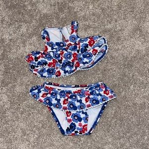 Red white and blue baby bathing suit